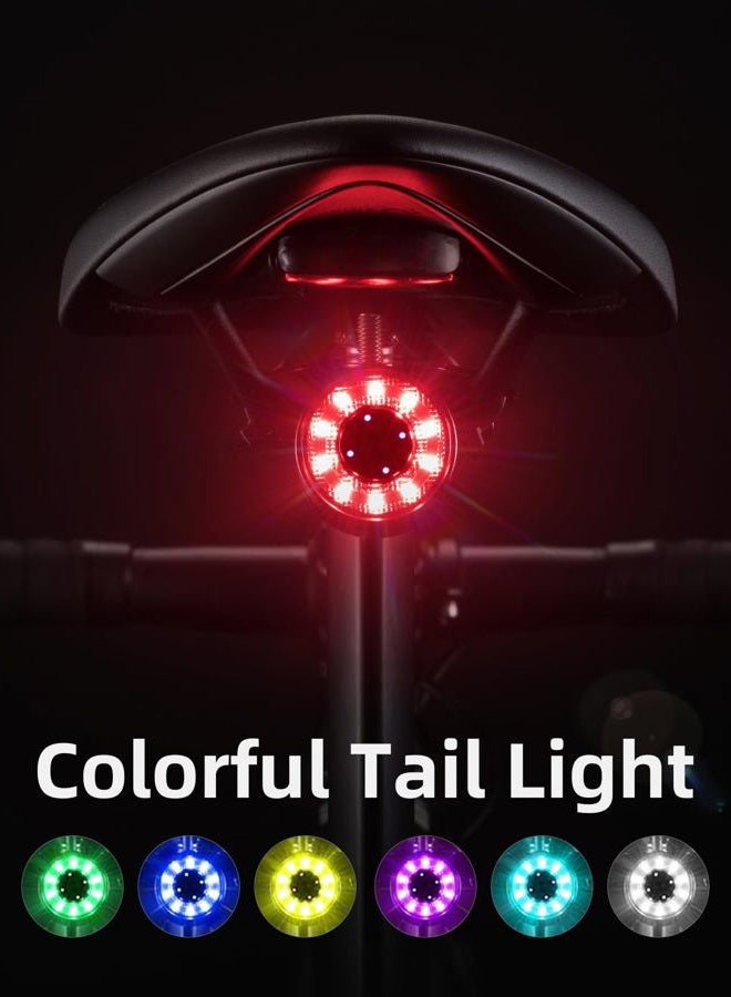 Rockbros Bike Tail Light, Rear Bike Light, 5 Modes, Type-C Rechargeable, 1oz Lightweight, IPX5, Aluminum Alloy Bike Taillight for Night Riding - Image 2