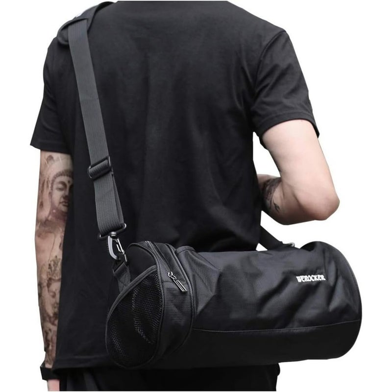 Sports Gym Bag for Workout: Lightweight Duffel in Black, Water-Resistant Nylon with Spacious Compartments and Ergonomic Carry Handles - Image 1