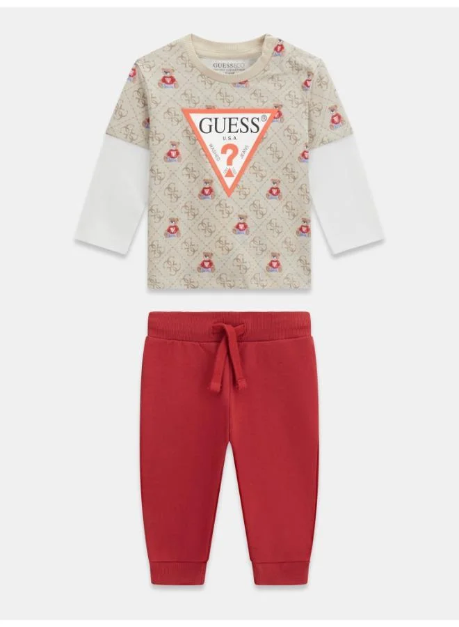 GUESS Kids Crew Neck T-shirt and Pant Sets