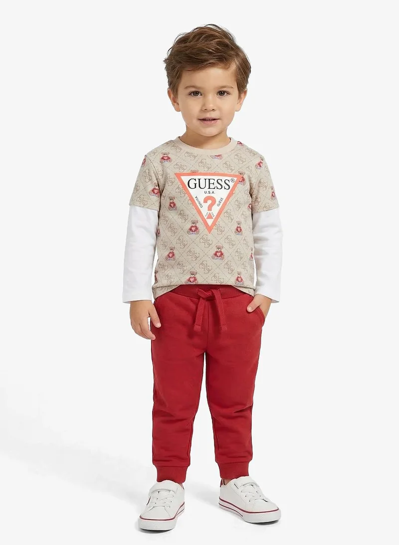 GUESS Kids Crew Neck T-shirt and Pant Sets