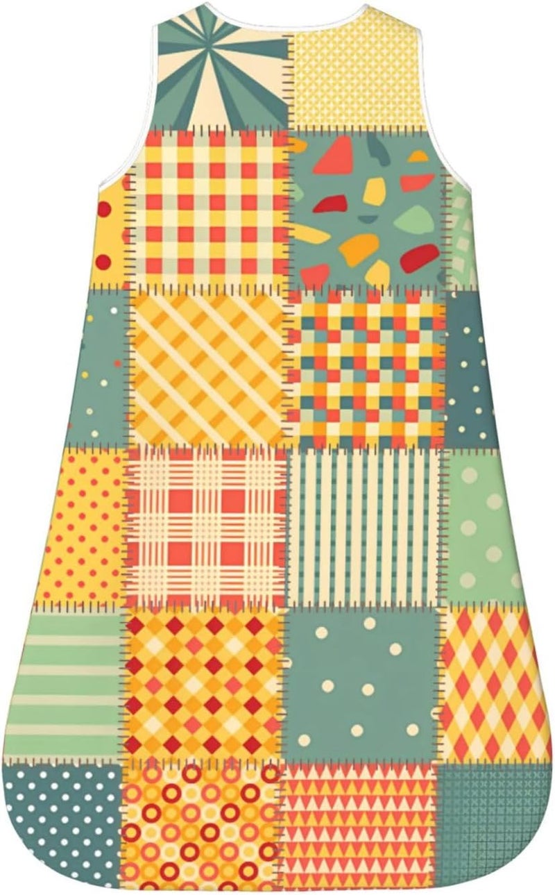 Colorful Patchwork Abstract Seamless Baby Wearable Blanket Infant Boys Girls Sleeping Bags for Newborn Small - Image 2