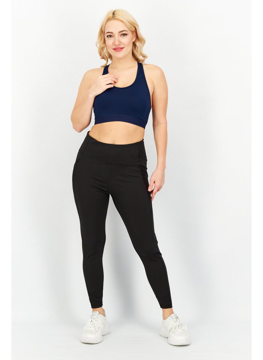 PUMA Women Sportswear Fit High Waist Pull On Training Leggings, Black  - Image 4