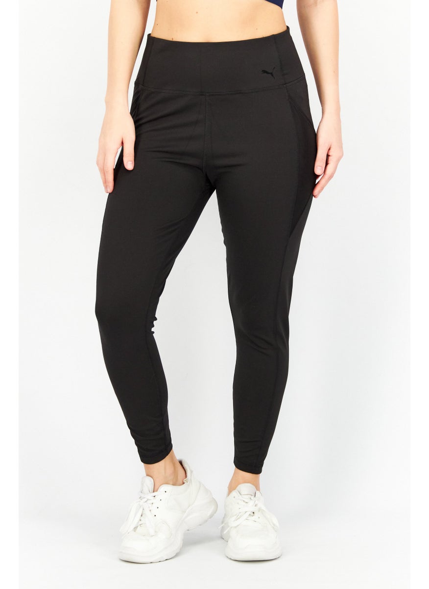 PUMA Women Sportswear Fit High Waist Pull On Training Leggings, Black  - Image 1