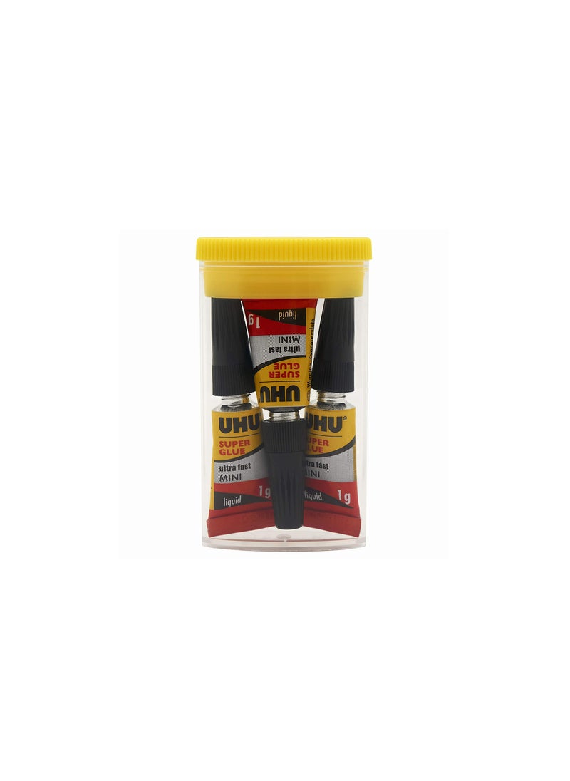 UHU SUPER GLUE MINIS LIQUID BLISTER 3 X 1 G  - Image 2