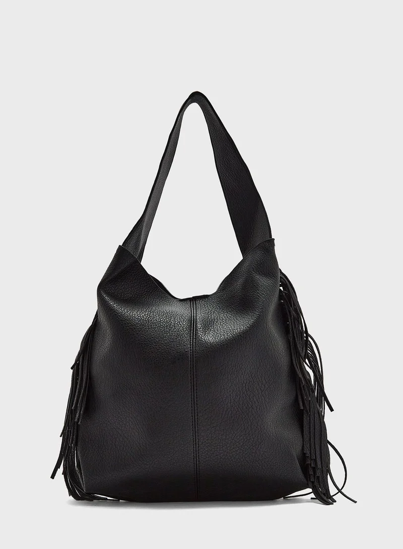 Ginger Fringe Large Tote Bag