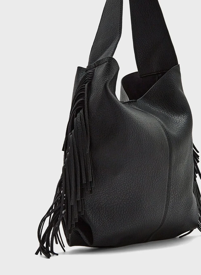 Ginger Fringe Large Tote Bag