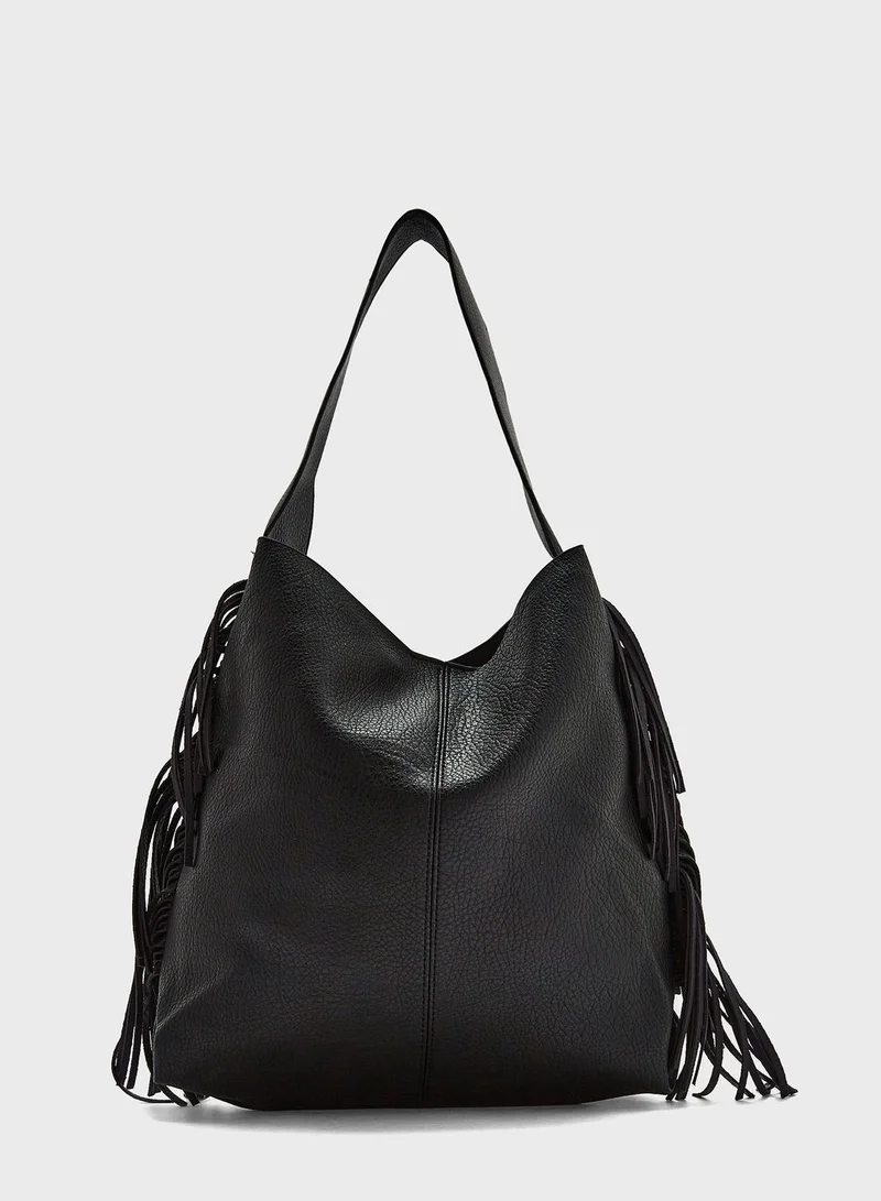 Ginger Fringe Large Tote Bag