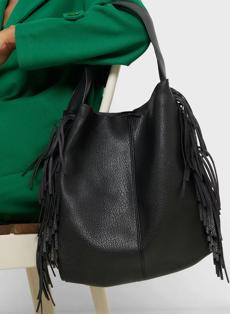 Ginger Fringe Large Tote Bag