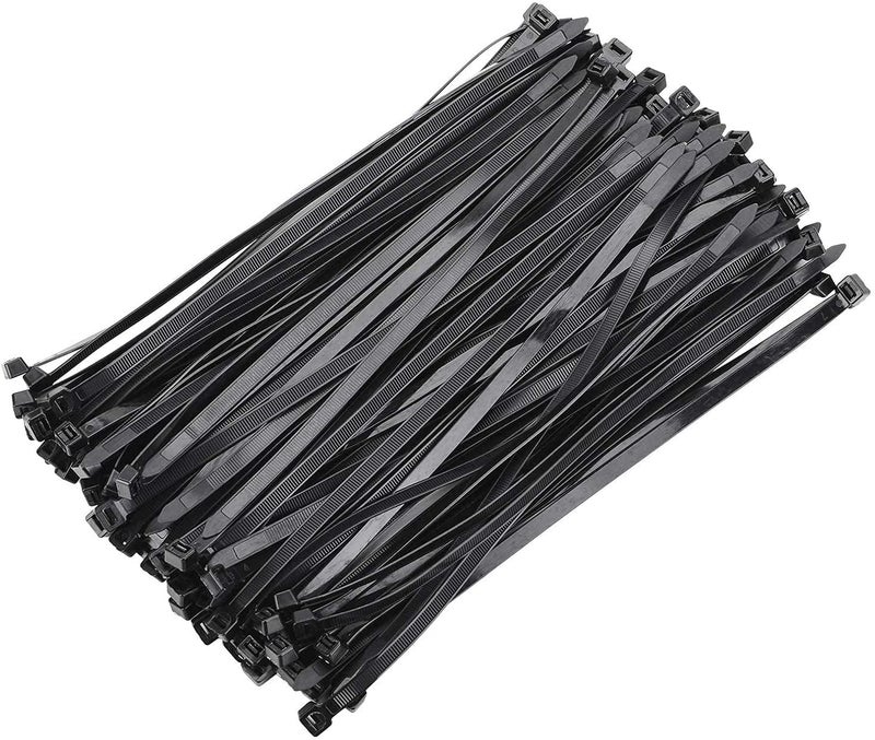SCHOFIC Cable Zip Ties Heavy Duty 250 MM [Size 10.1 INCH], Ultra Strong Plastic [Polyamide] Wire Ties with [120 Pounds] Tensile Strength, Nylon Tie Wraps with 7.2 MM Width (500, BLACK) - Image 1