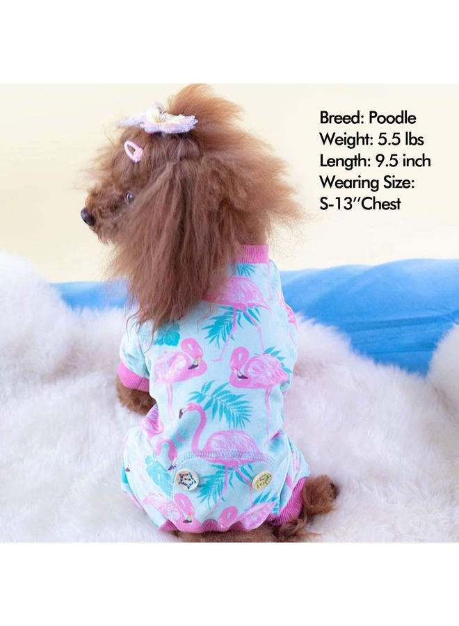 KYEESE Dog Pajamas Flamingo Cat Clothes Large Dog Pajamas Velvet Surgery Recovery Suit Pet Onesie Coat Pet Clothes Costume Body Suits After Surgery - Image 3