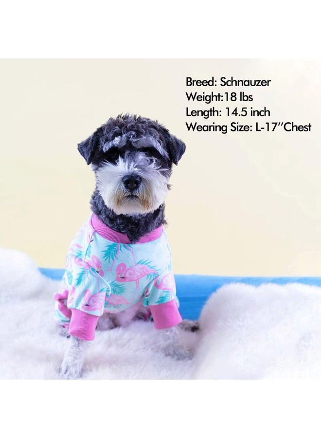 KYEESE Dog Pajamas Flamingo Cat Clothes Large Dog Pajamas Velvet Surgery Recovery Suit Pet Onesie Coat Pet Clothes Costume Body Suits After Surgery - Image 5