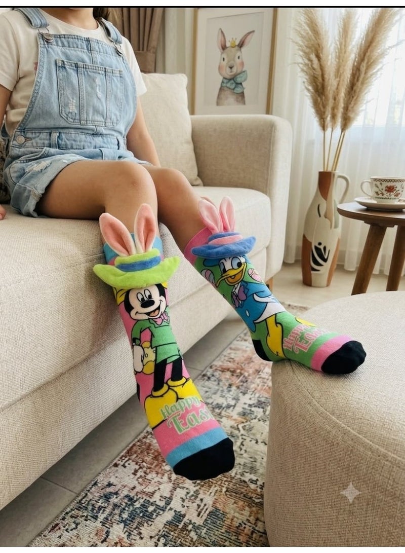 Disney Mickey 3D Mickey Mouse & Daisy Duck Socks – Cute Disney Design - Image 3