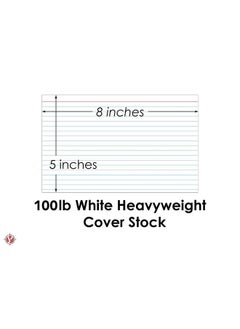 S Superfine Printing Ruled Index Cards On 100Lb Heavyweight Thick White Cover Stock. "100 Per Pack" (5 X 8)  - Image 5