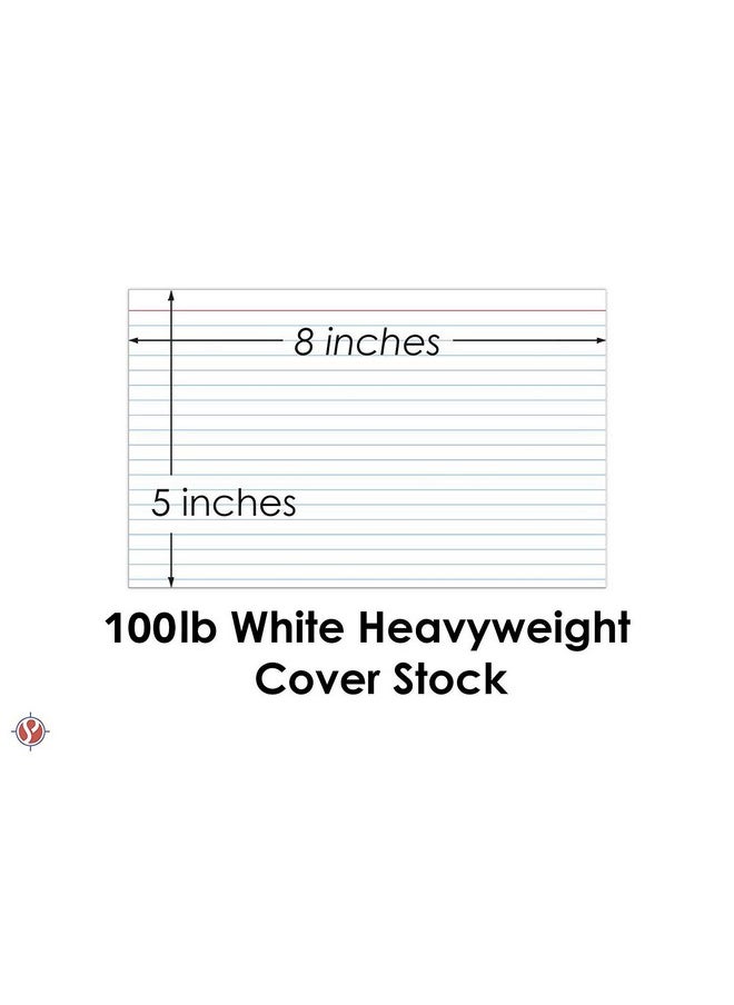 S Superfine Printing Ruled Index Cards On 100Lb Heavyweight Thick White Cover Stock. "100 Per Pack" (5 X 8)  - Image 5