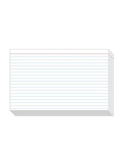 S Superfine Printing Ruled Index Cards On 100Lb Heavyweight Thick White Cover Stock. "100 Per Pack" (5 X 8)  - Image 1