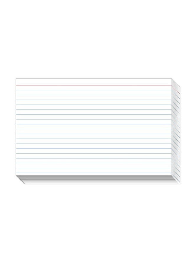 S Superfine Printing Ruled Index Cards On 100Lb Heavyweight Thick White Cover Stock. "100 Per Pack" (5 X 8)  - Image 1