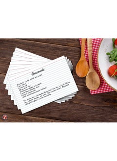 S Superfine Printing Ruled Index Cards On 100Lb Heavyweight Thick White Cover Stock. "100 Per Pack" (5 X 8)  - Image 2