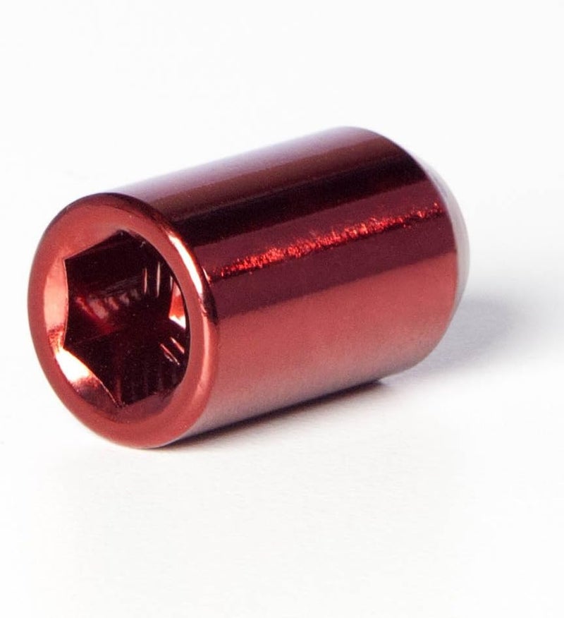 Circuit Performance صمامات العجلات الحمراء من Circuit Performance Tuner Key Acorn 12x1.25 فولاذ مطروق (24 قطعة + أداة) - Image 4