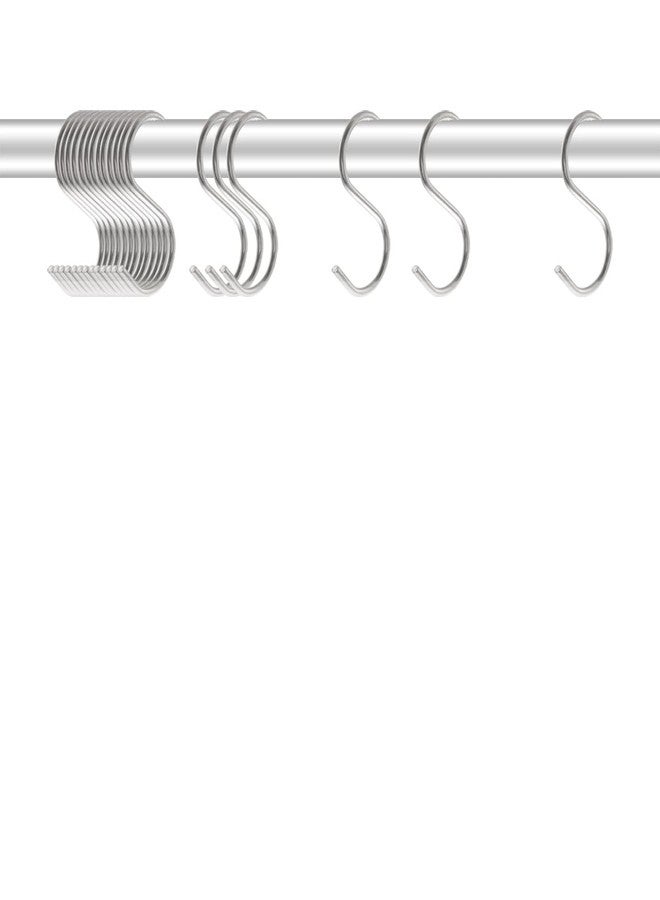 WHYHKJ 30pcs 2 Inch Silver S Shape Hooks Heavy-Duty Hanging Hooks Pot Pan Hanger Clothes Storage Rack Tool Kitchen Tools - Image 4