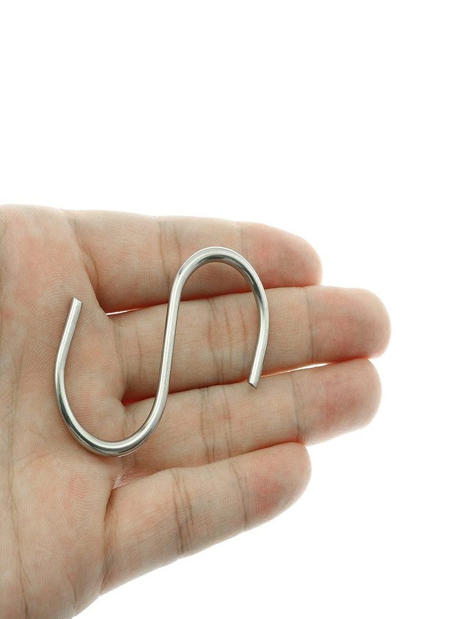 WHYHKJ 30pcs 2 Inch Silver S Shape Hooks Heavy-Duty Hanging Hooks Pot Pan Hanger Clothes Storage Rack Tool Kitchen Tools - Image 3