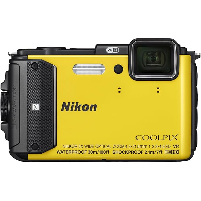 Nikon COOLPIX AW130 Waterproof Digital Camera with Built-In Wi-Fi (Yellow) - Image 1