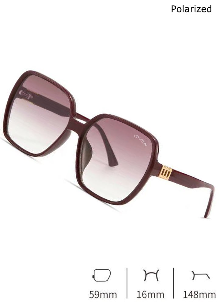 تشوميل نظارات شمسية نسائية أنيقة عالية الدقة بعدسات من النايلون مضادة للأشعة فوق البنفسجية والضوء الأزرق - Image 2
