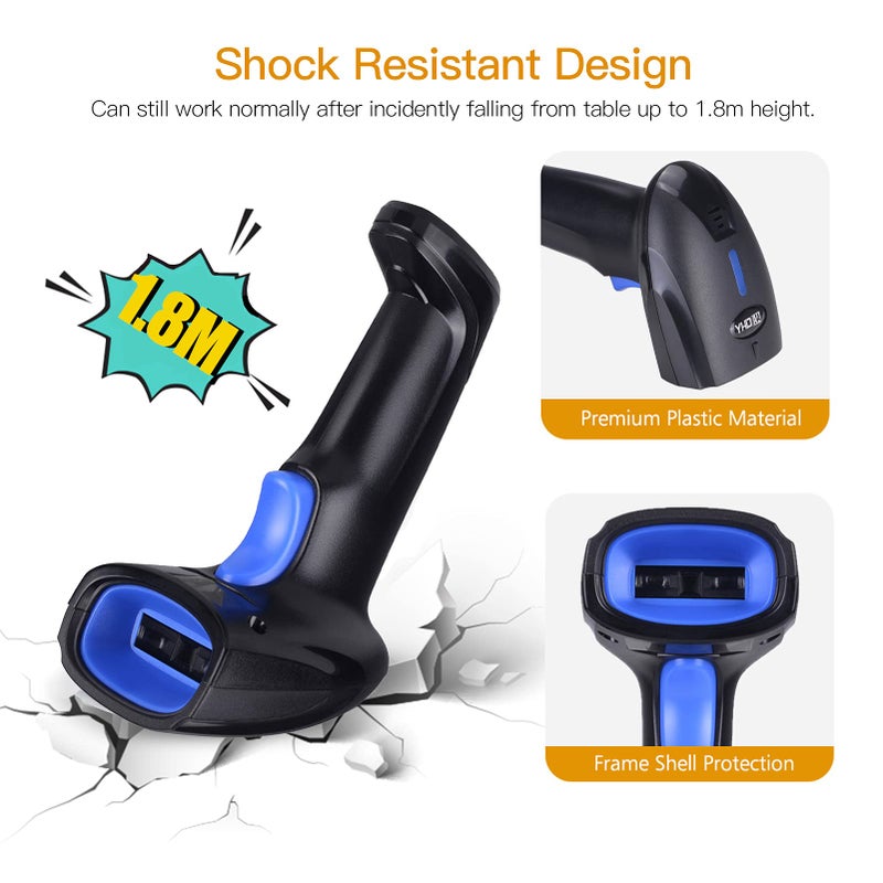 2 In 1 Wireless And USB Wired Barcode Scanner Fast Compact Durable For Warehouse - Image 5