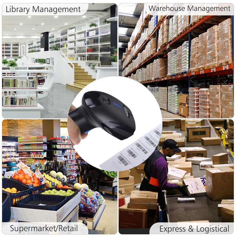 2 In 1 Wireless And USB Wired Barcode Scanner Fast Compact Durable For Warehouse - Image 4