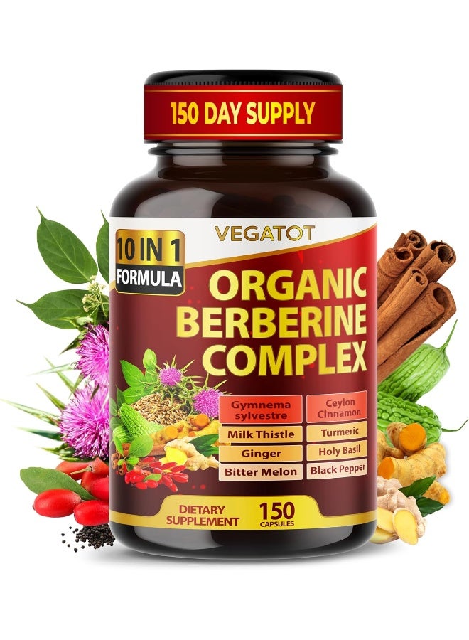 VEGATOT GlucoSavior Berberine Supplement 12,900mg with Ceylon Cinnamon, Bitter Melon, Gymnema - Image 1