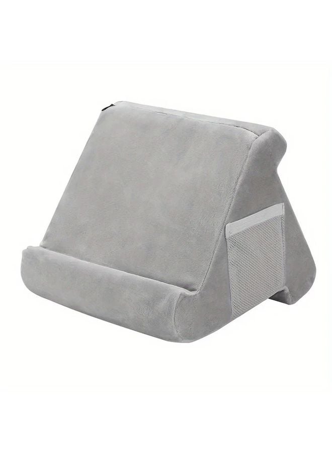 Grey Multi Angle Soft Tablet Reading Pillow Holder For Phone And Tablet - Image 1