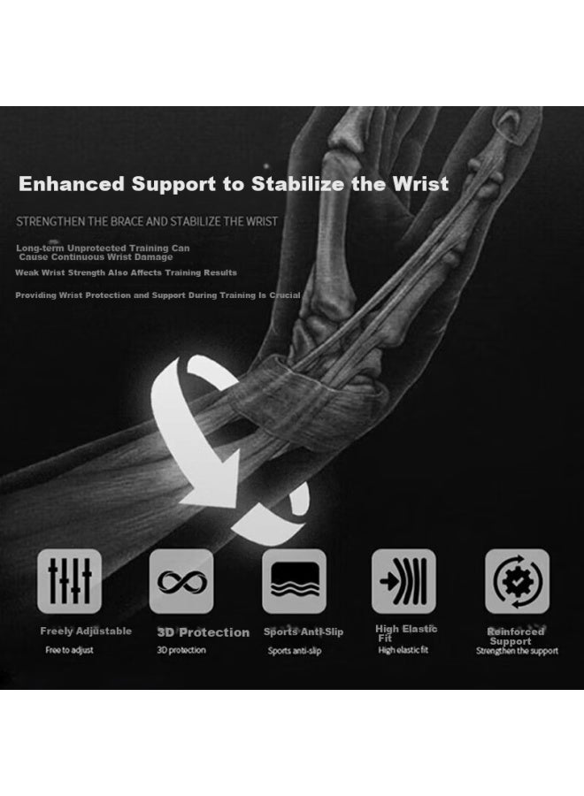 Gingpai Sport Fitness Wrist Support For Men And Women, Wrist Brace For Sprains, Compression Sports Protection, Professional Bench Press And Deadlift, Purple Soft Version - Image 4