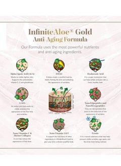InfiniteAloe InfiniteAloe Gold Anti-Aging Face, Eye and Neck Cream made with Organic Aloe Vera as First Ingredient and Packed with High Power Anti-Aging Ingredients For Fine Lines, Wrinkles and Age Spots. Packaging Design May Vary. (1) 6.7oz  - Image 5