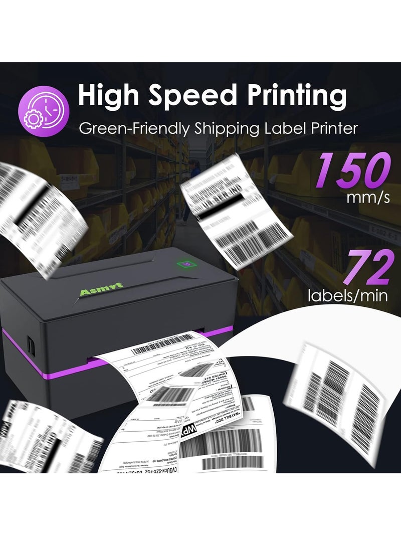 General Thermal Label Printer - Shipping Label Printer, 150mm/s 4x6 Desktop Label Printer for Shipping Packages, Small Business, USPS, FedEx, Shopify, Etsy Compatible with Windows and Mac  - Image 4