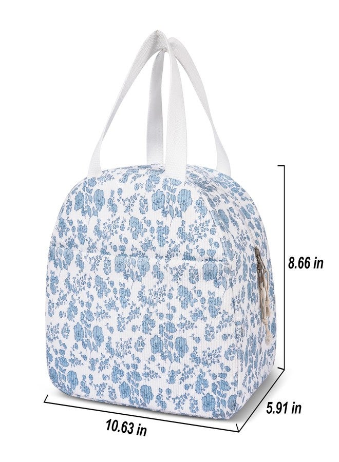 honitty Lunch Box for Women,Cute Quilted Lunch Tote Bag,Reusable Insulated Lunch Box,Large Capacity Cooler Bag with Compartments for Work, Picnics or Travelling - Image 2