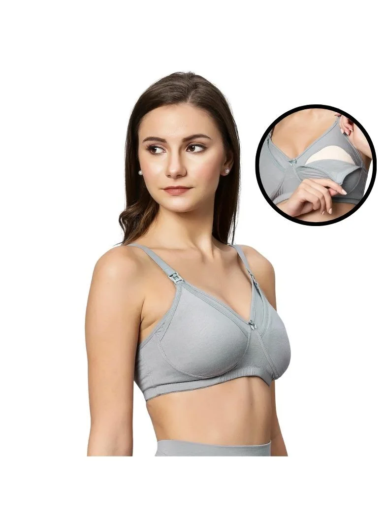 TUMMY TUMMY Bamboo Cotton Nursing Bra Grey