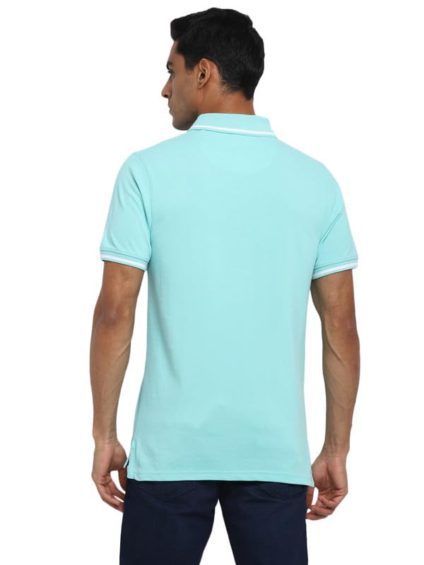 AMERICAN CREW Polo Collar T-Shirts with Pocket Combo Pack of 2 (AC29-XL_Element Blue & Aqua) - Image 4