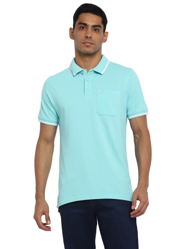 AMERICAN CREW Polo Collar T-Shirts with Pocket Combo Pack of 2 (AC29-XL_Element Blue & Aqua) - Image 3