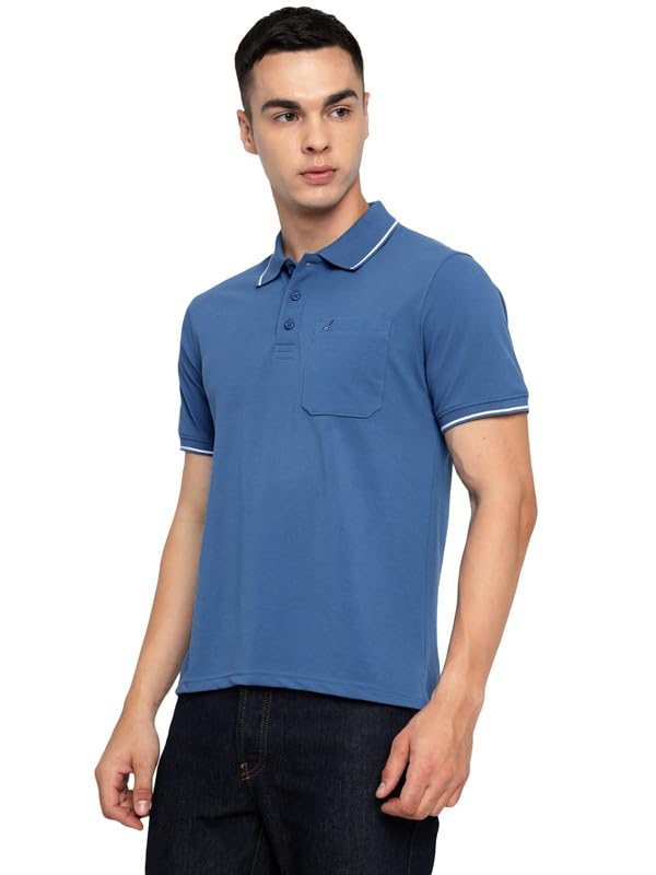 AMERICAN CREW Polo Collar T-Shirts with Pocket Combo Pack of 2 (AC29-XL_Element Blue & Aqua) - Image 5