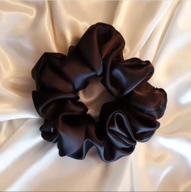 OBLETTER Neon Satin Scrunchies for Hair (8 Pcs) – Large Silk Hair Ties for Women & Girls | Soft Non-Damage Hair Bands, Vibrant Colors, Strong Elastic - Image 5