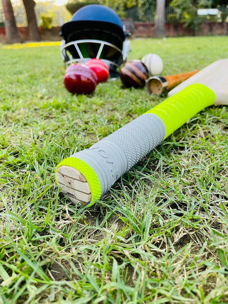 LIVOX Cricket Bat Handle Grip Rubber & Wood Material Cricket Accessories Bat Grip Cone for Better Shock Absorption Bat Grips, 3 Bat Grips & 1 Bat Cone - Image 5