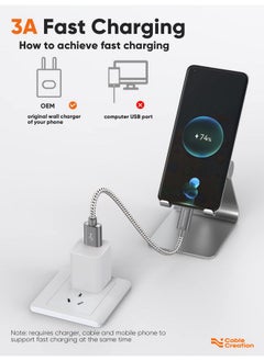 CableCreation CableCreation Short 0.5ft Braided Charging Adapter Type C to A USB Cable for Macbook 12-inch, Google ChromeBook Pixel,Nexus 5X/6P, and More (15cm, Grey)  - Image 5
