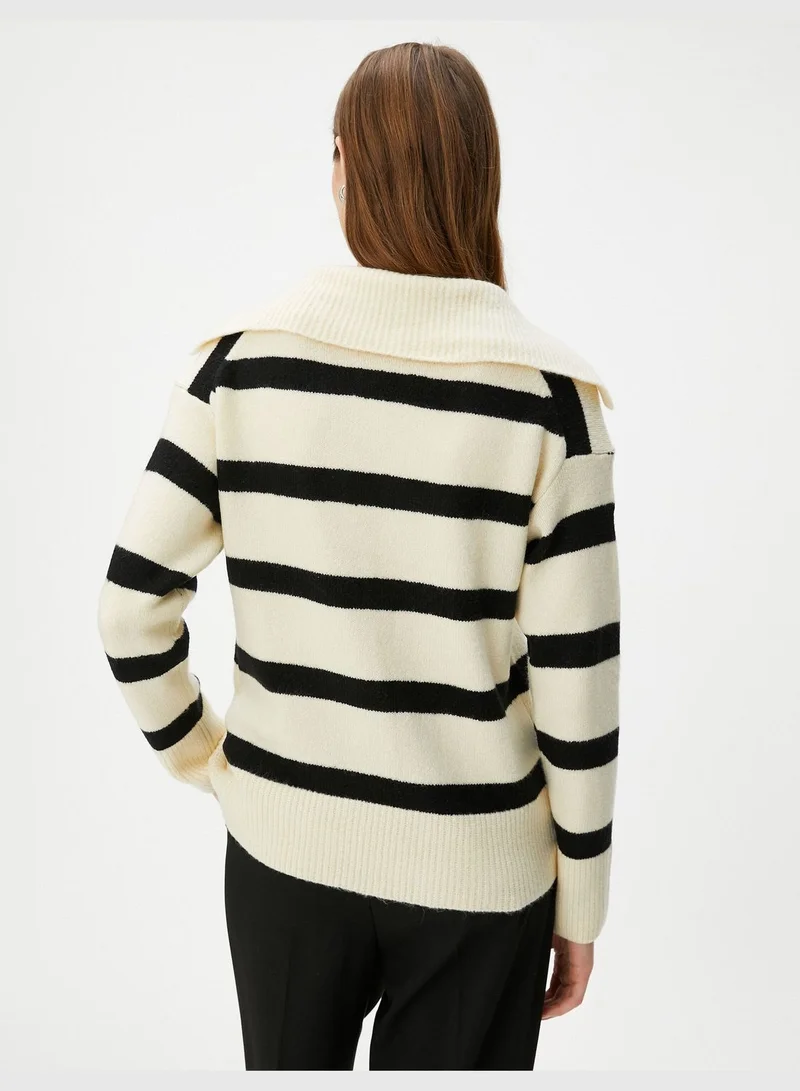 KOTON Polo Neck Knited Sweater