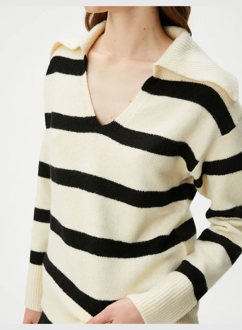 KOTON Polo Neck Knited Sweater