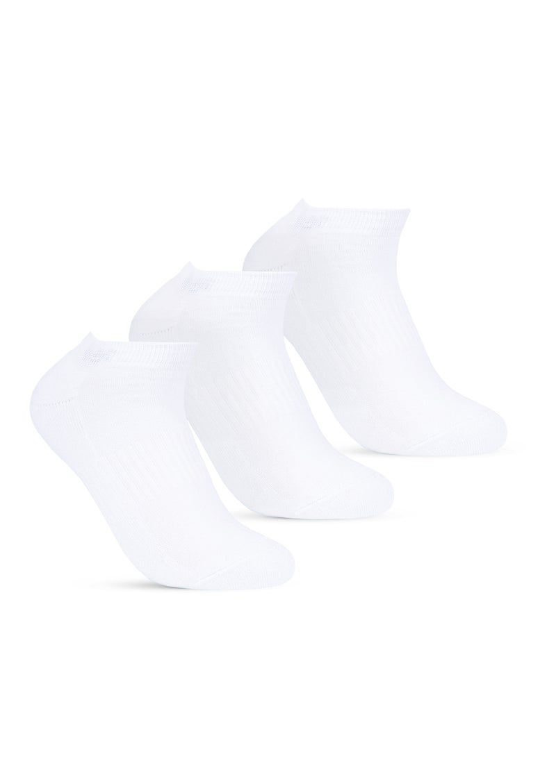 STITCH STITCH Men's Pack of 3 Half Terry Ankle Casual Socks 