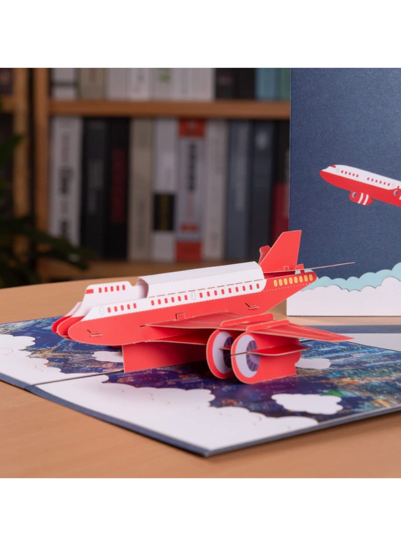 بطاقة عيد ميلاد ثلاثية الأبعاد للطائرات للأطفال، بطاقة تهنئة لرجل الأعمال أو الأب في يوم الأب، بطاقة تخرج هدية يدوية الصنع - Image 5