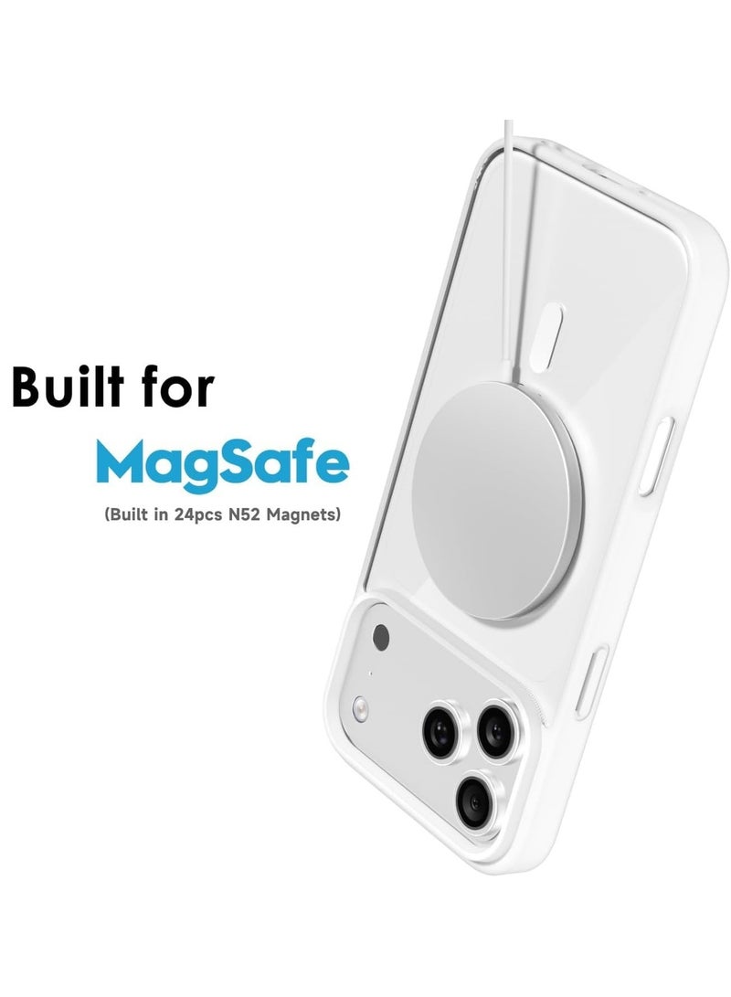 ACLIX Clear Magnetic Case for iPhone 17 Pro [MagSafe Compatible] – Slim Hard PC Back Cover with Shockproof Bumper Protection | White - Image 3