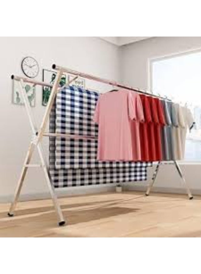 Clothes Drying Rack  Foldable &Length Adjustable Space Saving Garment Rack, for Indoor or Outdoor Use - Image 4