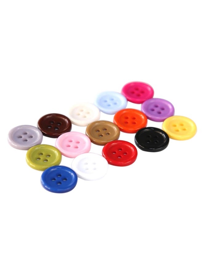 15mm Sewing Buttons, 4 Holes Flatback Buttons for DIY Decoration Craft,300PCS Random color  - Image 2