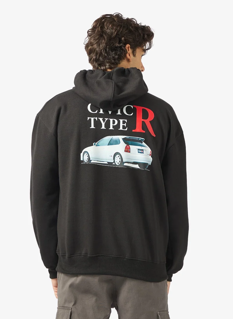 سفنتي فايف هودي بطبعة جرافيك