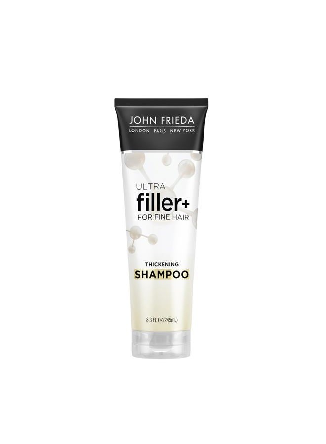 John Frieda ULTRAfiller+ Thickening Shampoo, Strengthening Shampoo for Damaged or Thin Hair, Infused with Biotin and Hyaluronic Acid to Strengthen Hair for Thicker Fuller Results, 8.3 Oz - Image 1